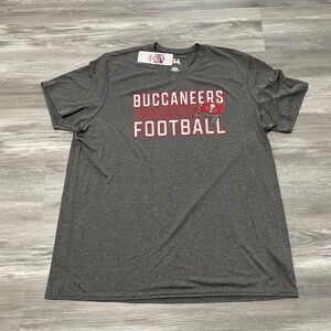 Tampa Bay Buccaneers Football NFL T-Shirt Charcoal Heather Gray NWT Mens 2XL